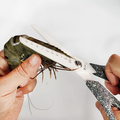 Miniatura 9 de cool hand Gear Tijeras de hoja de cerámica multiusos de 7.8 pulgadas con marcado de regla, tijeras de utilidad para cocina, manualidades, barbacoa,