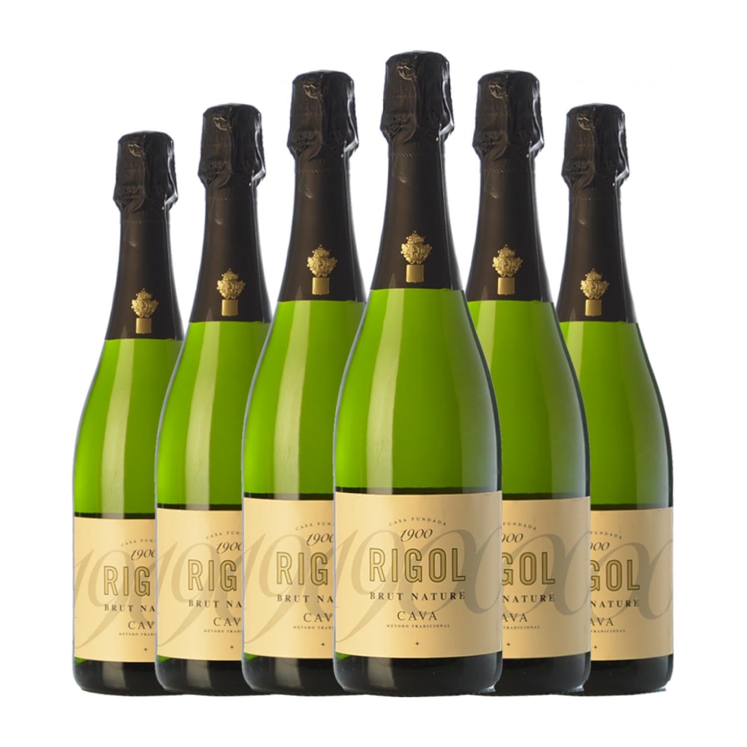 Rigol Brut Nature Cava Joven 75 cl Espumoso blanco (Caja de 6 Botellas de 75 cl)
