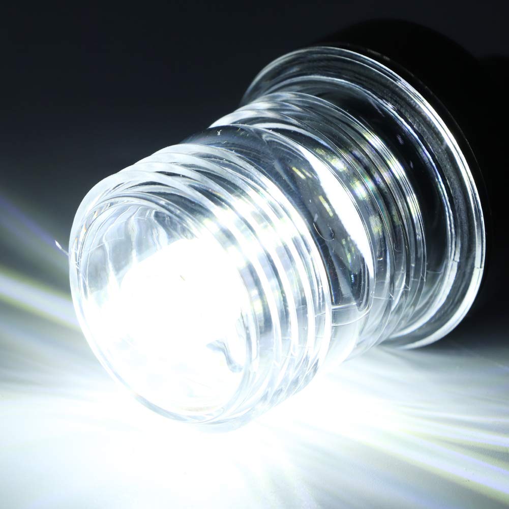 Feu De Navigation Bateau LED 12V 5W IP65 - Lumière Blanche 360°, Visible à 3.2km