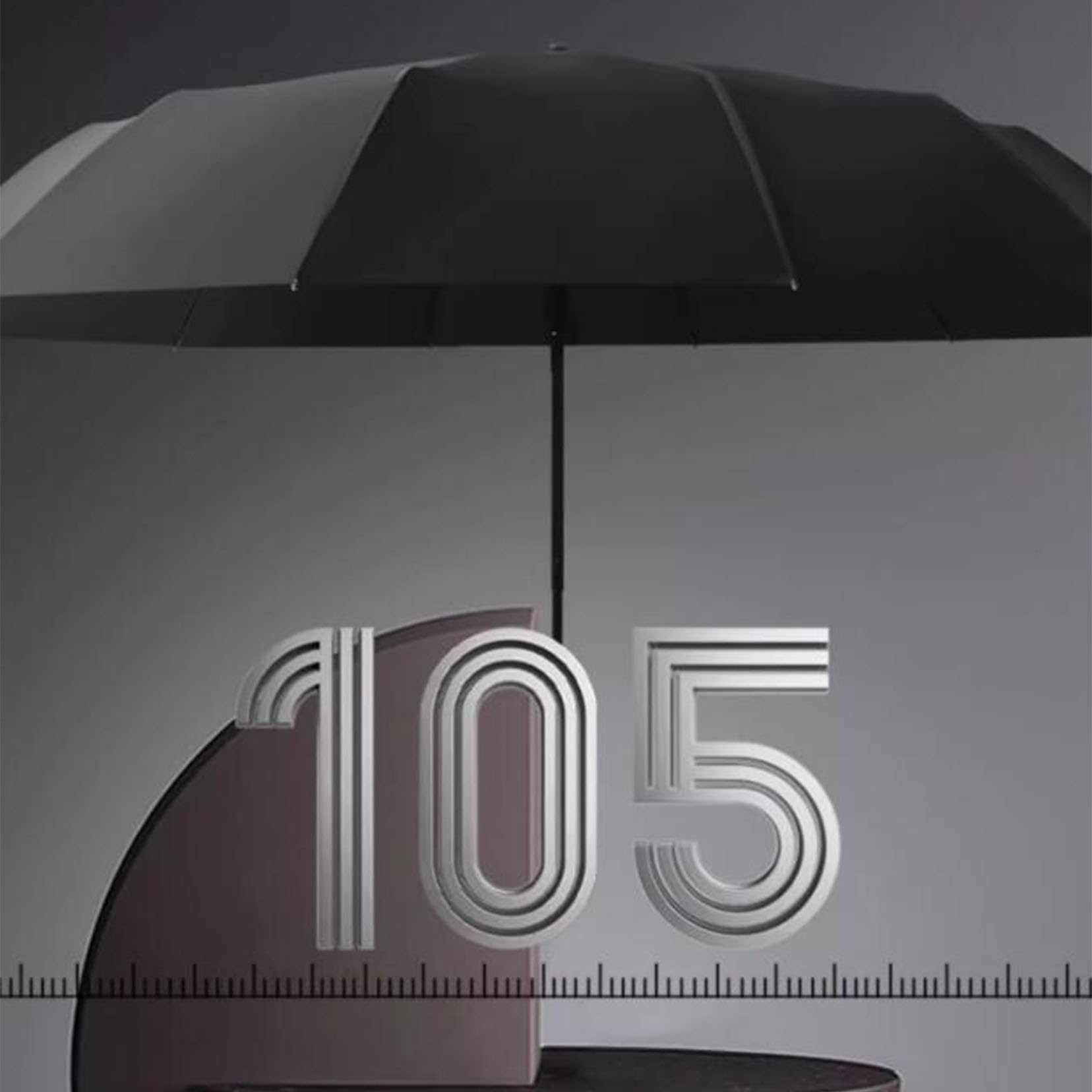 CMBSSTFC Duży, kompaktowy wiatroszczelny parasol golfowy o przekątnej 46,4 cala, drewniany uchwyt z czarnym klejem, filtr przeciwsłoneczny, automatyczny parasol antyparasolowy, automatycznie otwierany