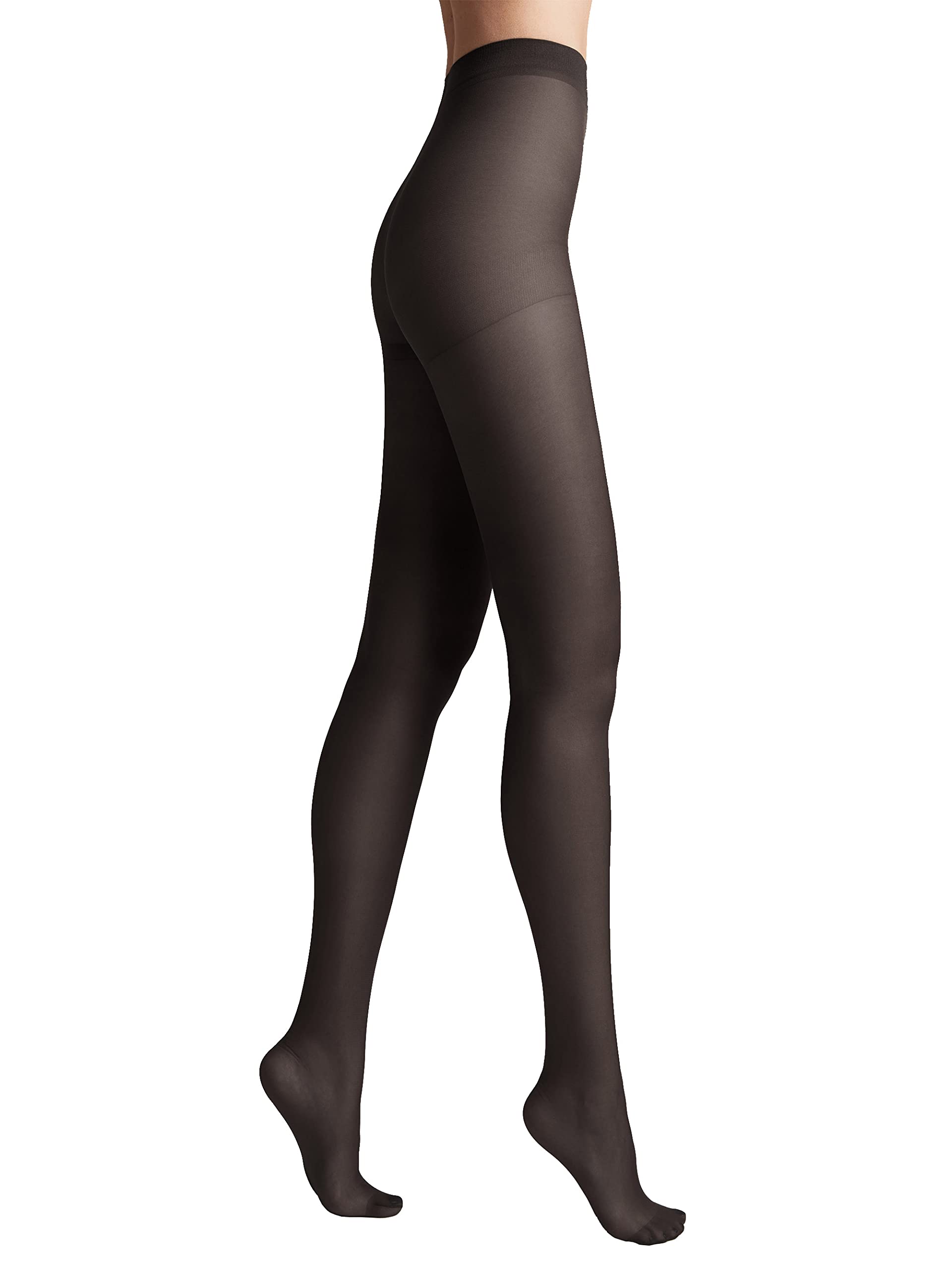 Conte elegant Matte Women's Tights with Silk Effect - NUANCE 40 Denier - Reinforced Tights Women's Tights Extremely Elastic, nero, M