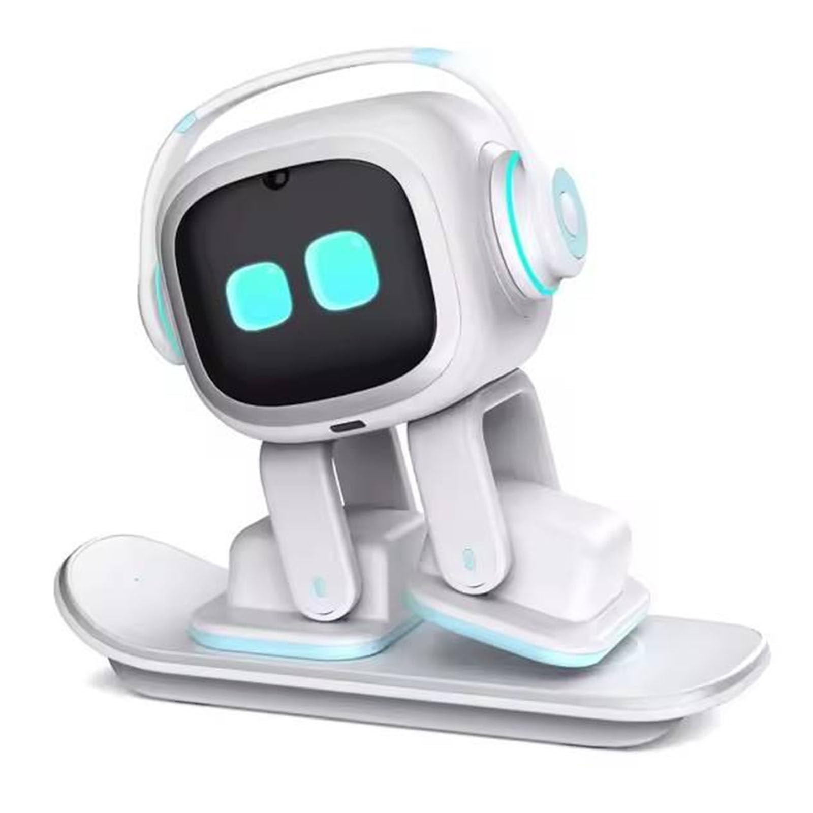 Robot Towarzysz Ai, Inteligentny Robot Biurkowy, Z Rozpoznawaniem Twarzy, Interakcją Głosową, Czujnikiem Dotykowym, ładowaniem Bezprzewodowym 5 W, Do Domowej Zabawy White