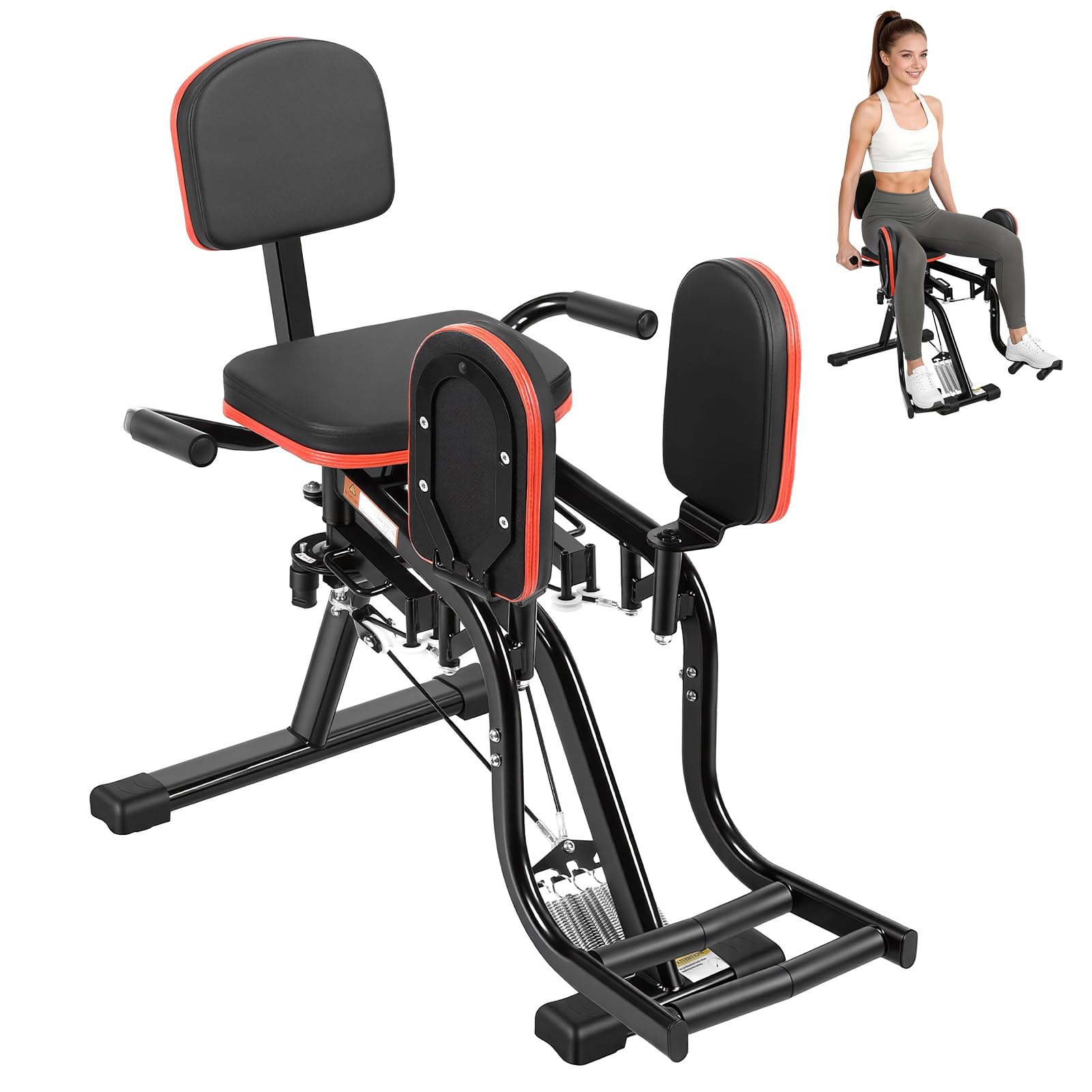 Tuelaly Hip Abductor Machine, Glute Machine & Leg Exercise Equipment with Resistance Band, Hip Abductor Adductor for Women Men, Ultra Quiet Home Gym Equipment [object Object]