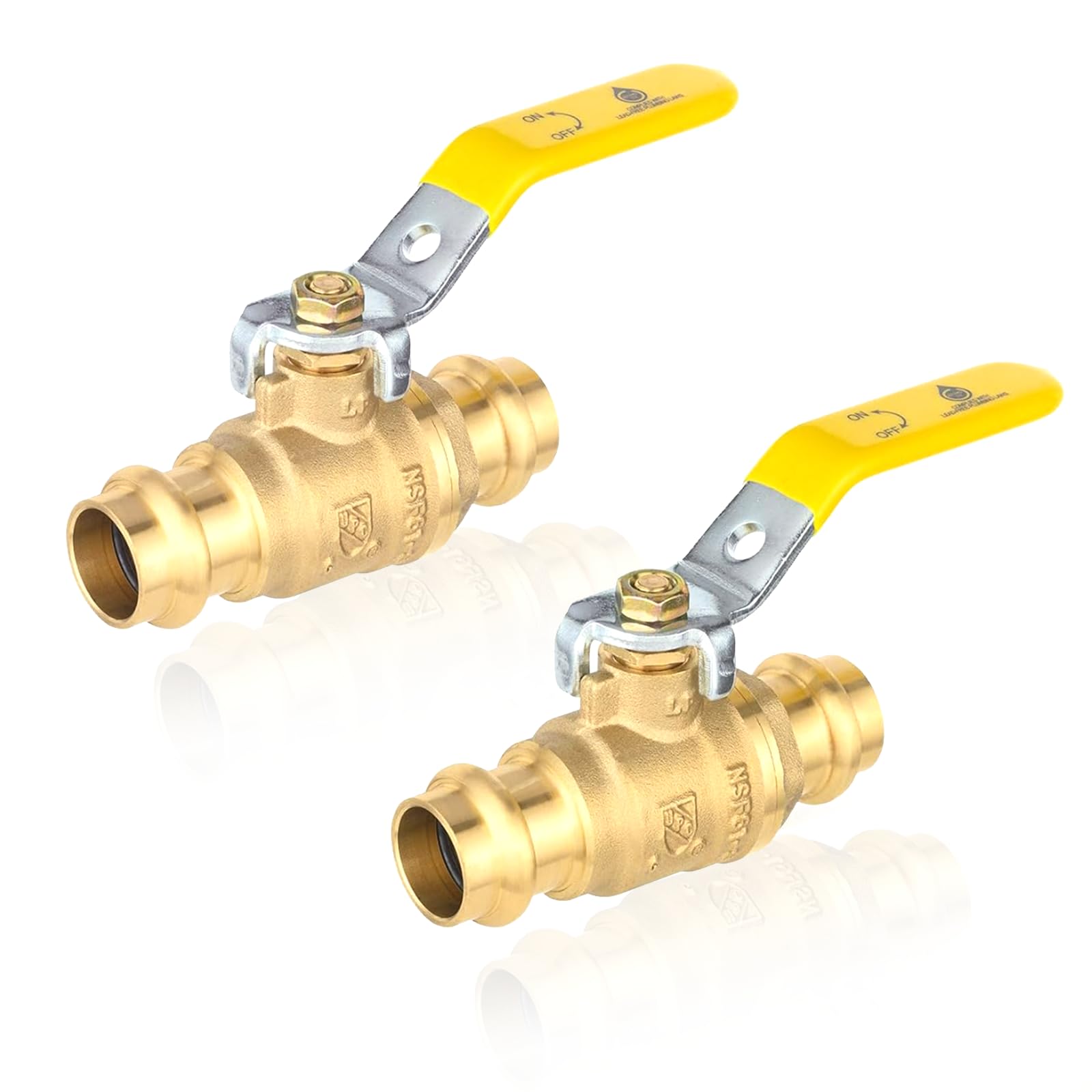 2-Pack GUOFIS 1-Inch PEX-A Expansion Ball Valve, Full Port Shut Off Brass Ball Valves For Pex A Pipe Astm 1960 Yellow Handle Valve156 10 thumbnail image