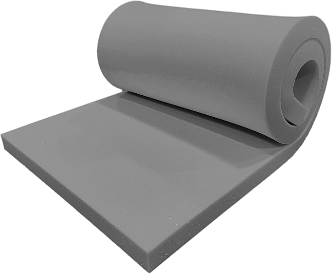 80" x 20" (200 x 50 cm) Firm Grey Foam Sheet For Use In Upholstery
