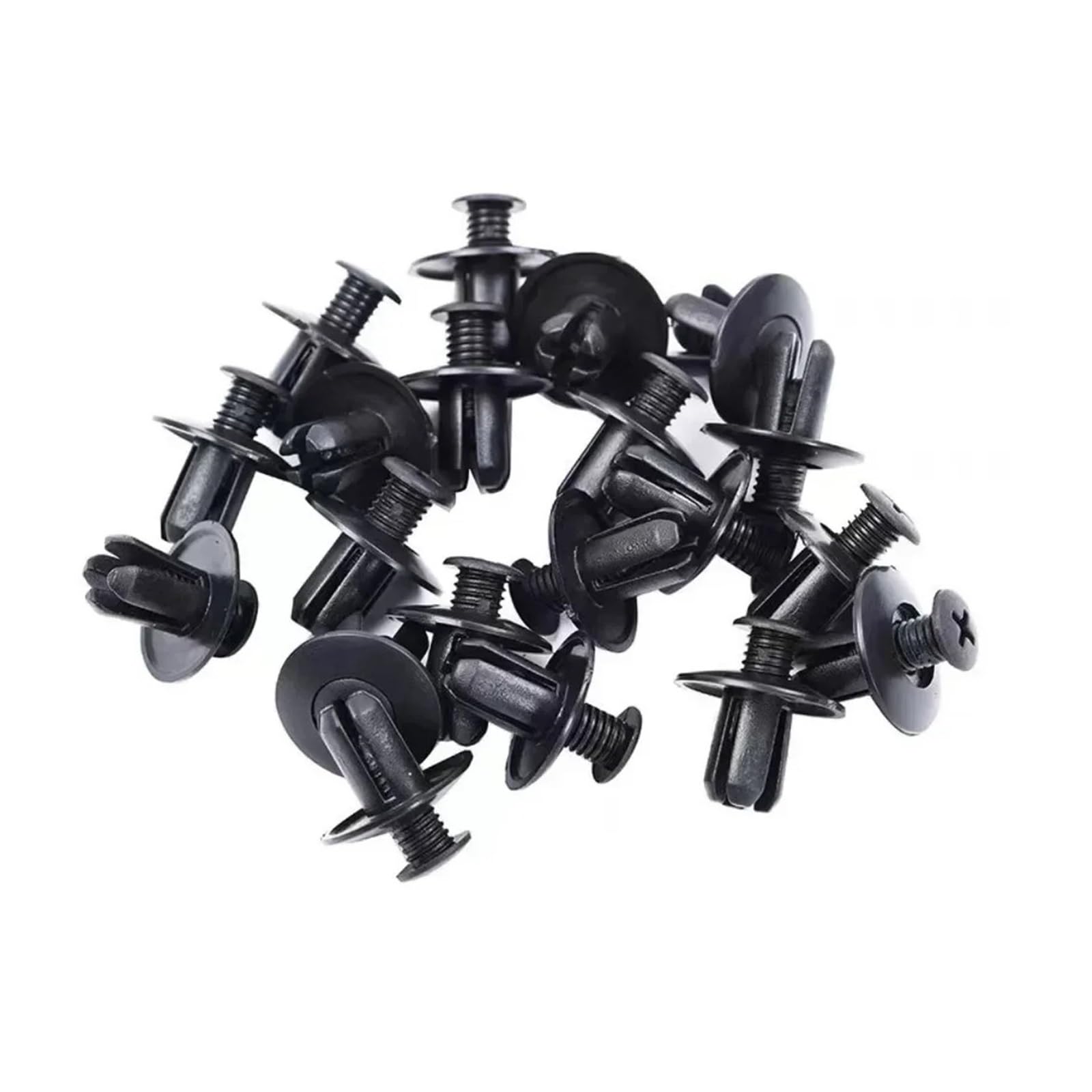Kxfvyne 8Mm-30Pcs 6Mm/8Mm Plastic Rivets Fasteners Screw Car Bumper Fenders Black Rivet Fastener Clips(8Mm-30Pcs)