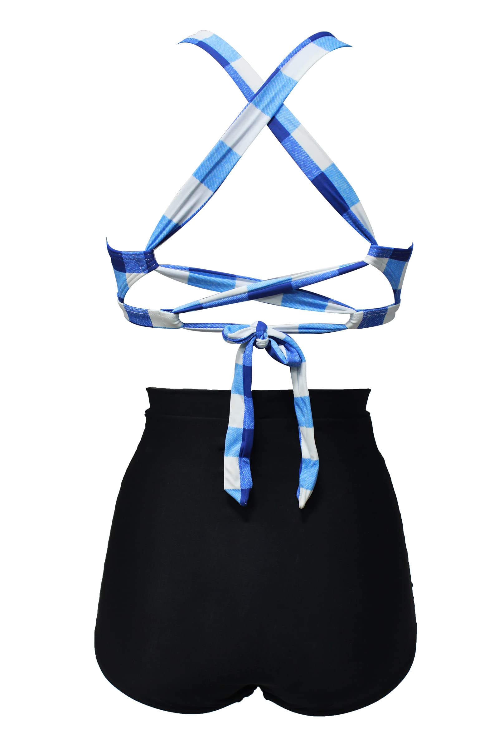 Viloree Costume da Bagno Donna a Vita Alta in Due Pezzi Stampa Floreale Bikini Halter Regolabile Costume da Bagno