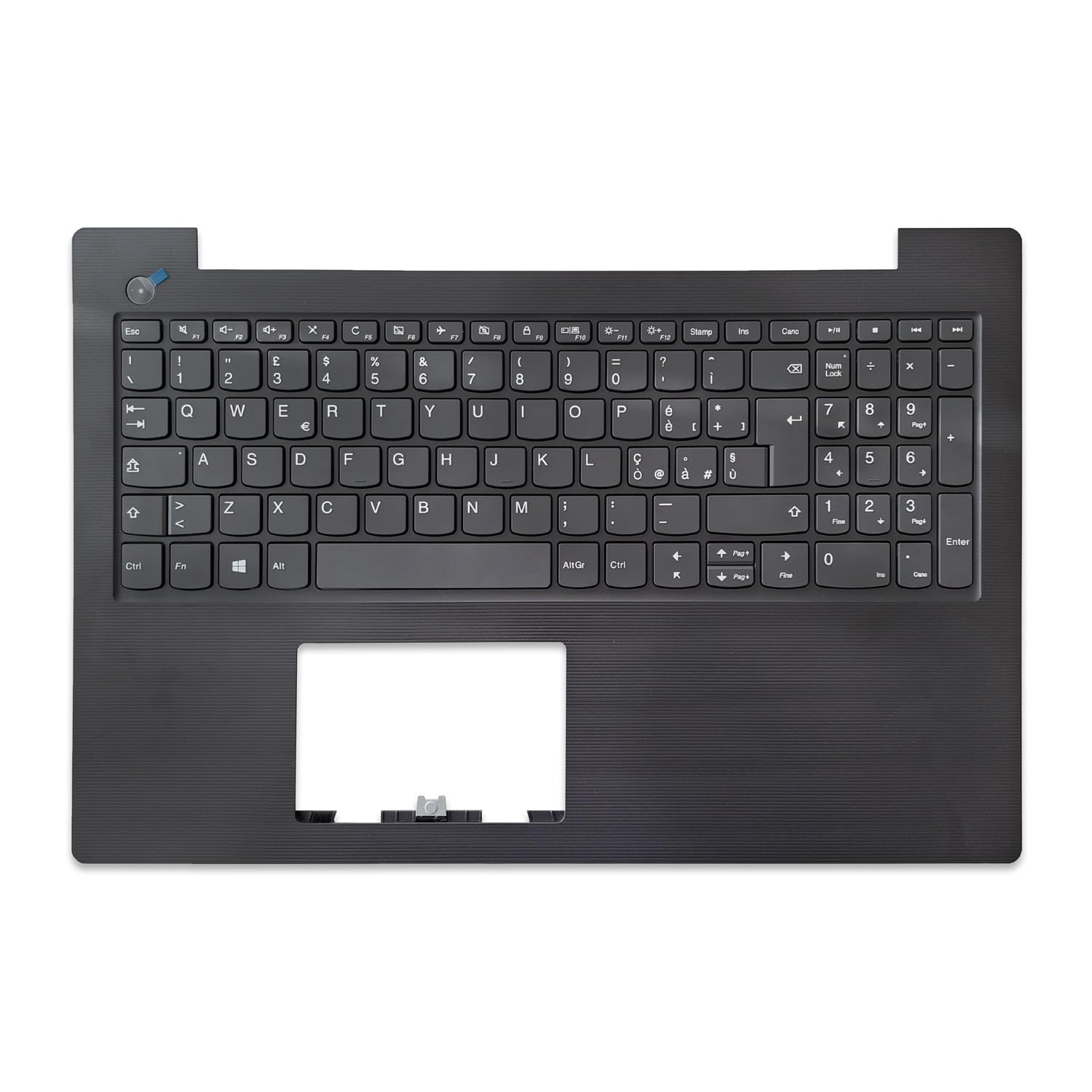 new net - Top case Palmrest con tastiera compatibile con Notebook Lenovo V130-15IGM (81HL), V130-15IKB (81HN) [Frame colore Iron Grey - senza touchpad - Layout ITA]