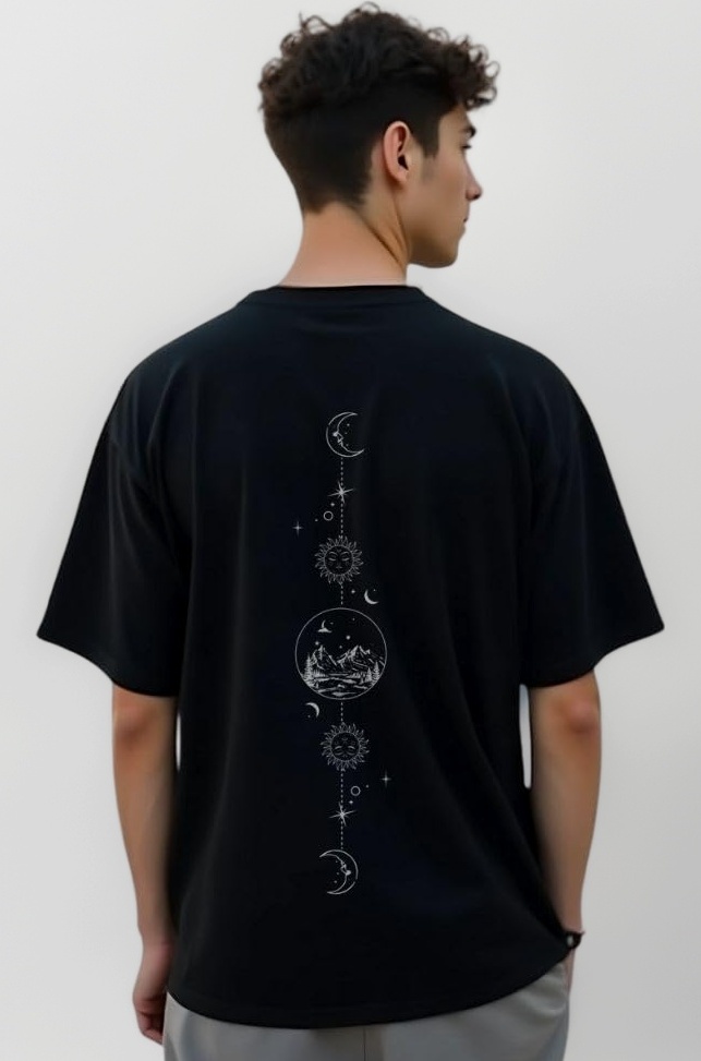 Men's Cotton Oversized Fit Graphic Print T-Shirt