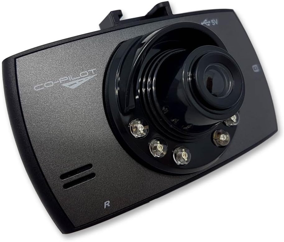 CPDVR1 720p Dashcam Video Recorder with 2.4 inch HD LCD Display, Accident and Motion Detection Technology and 90 Degree Wide-Angle Lens, Black