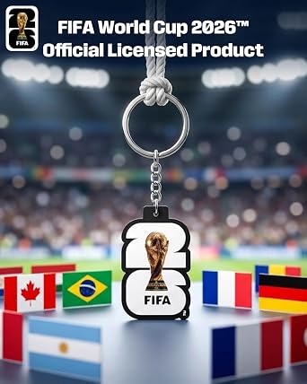 Official 2026 FIFA World Cup Keychain,Soccer Fan Bag Charm,Sports Collectible, Party Favor,Tournament Souvenir/Gift.