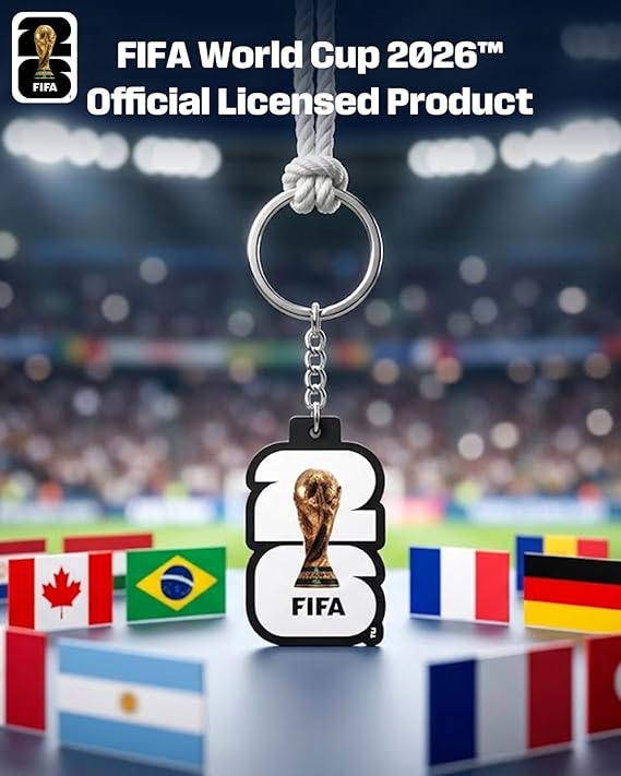Official 2026 FIFA World Cup Keychain,Soccer Fan Bag Charm,Sports Collectible, Party Favor,Tournament Souvenir/Gift.