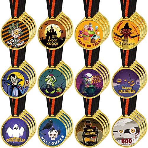 Zubebe 48 Pcs Halloween Medals Awards for Costume Contest Game Prizes - image 1