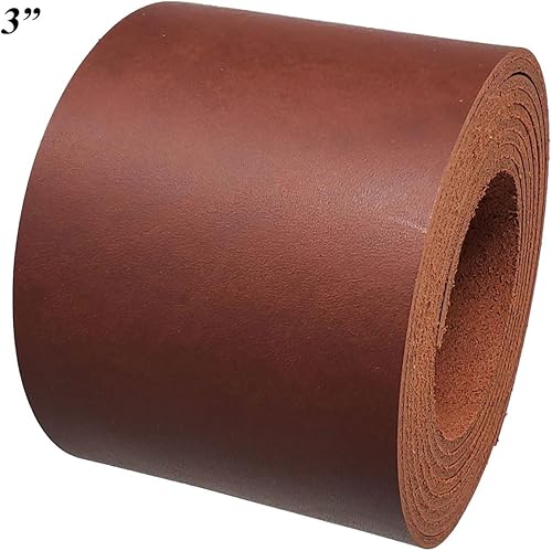 Miniatura 9 de Tiras de cuero de 12 pulgada de ancho, 96 pulgadas de largo, 6-7 onzas (0.094-0.110 in), tiras de cuero Latigo ideales para cinturones, collares,