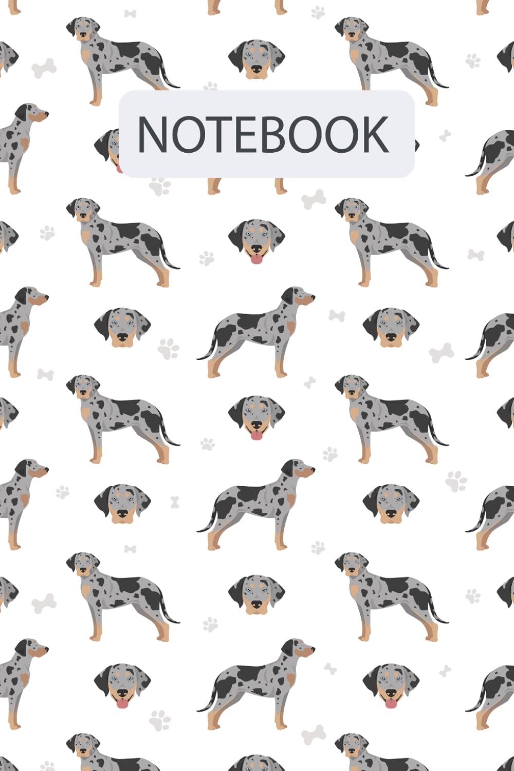 Cute Catahoula Leopard Dog Pattern: Lined Journal Notebook Catahoula Leopard Dog Gifts for Catahoula Dog lovers | 6" X 9" | 110 Blank Lined