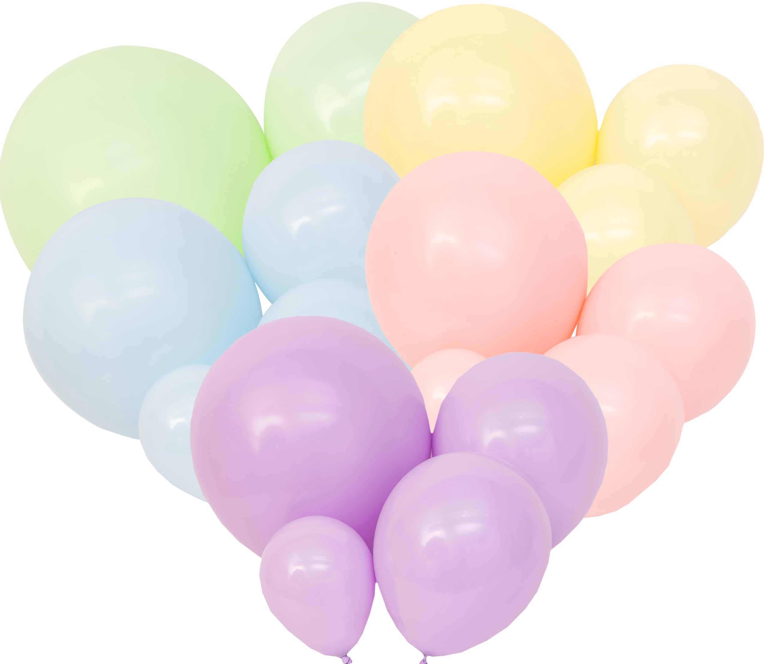 Photo 1 of Latex Balloons, 100-Pack Different Sizes 18 12 10 5 Inch Party Balloon Garland Kit (Pastel)