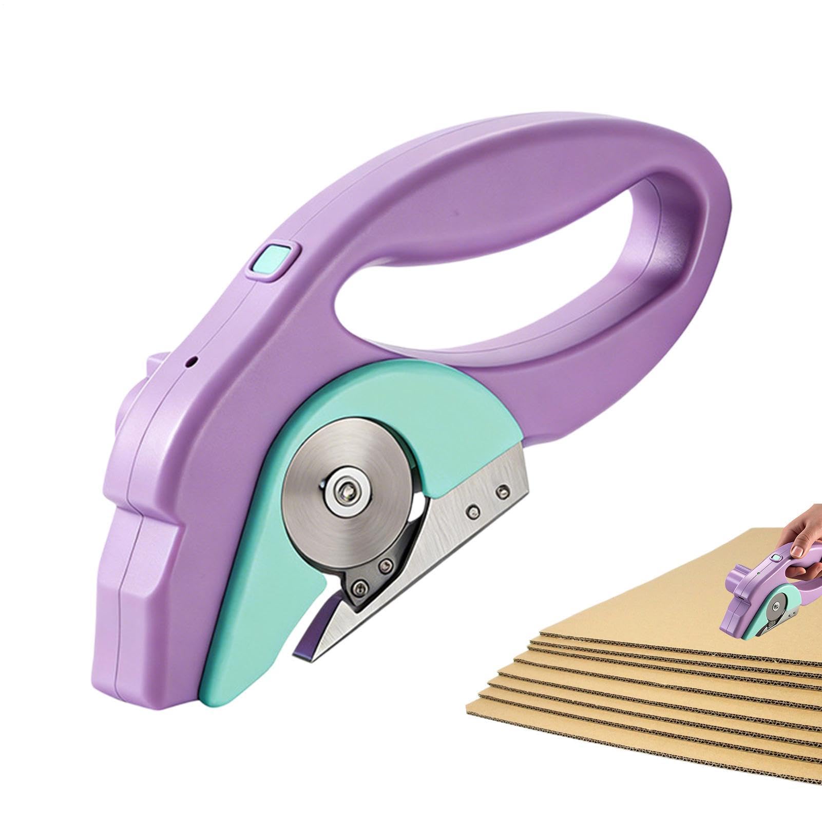 Ciseaux ergonomiques portables électriques pour coupe-boîte tapis cuir et emballage