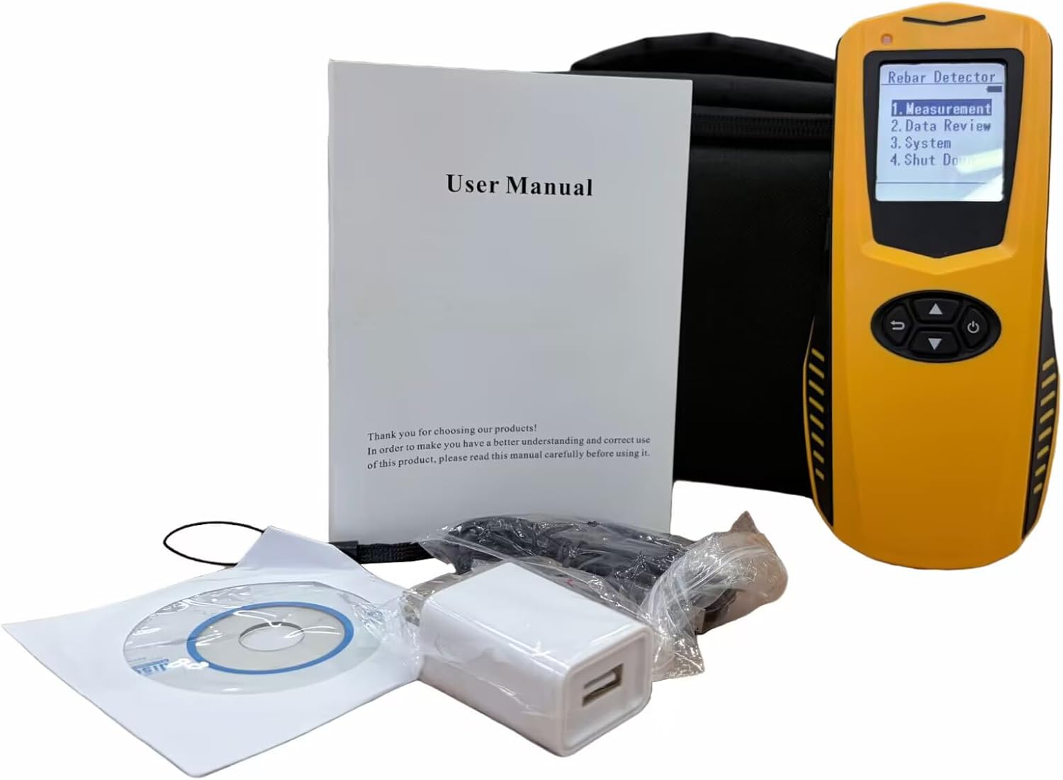 Concrete Rebar Locator Scanner Digital Integrated Rebar Scanner Rebar Locator Integrated Steel Bar Scanner with USB Interface Range 1 to 120mm Concrete Protective Layer Tester LCD