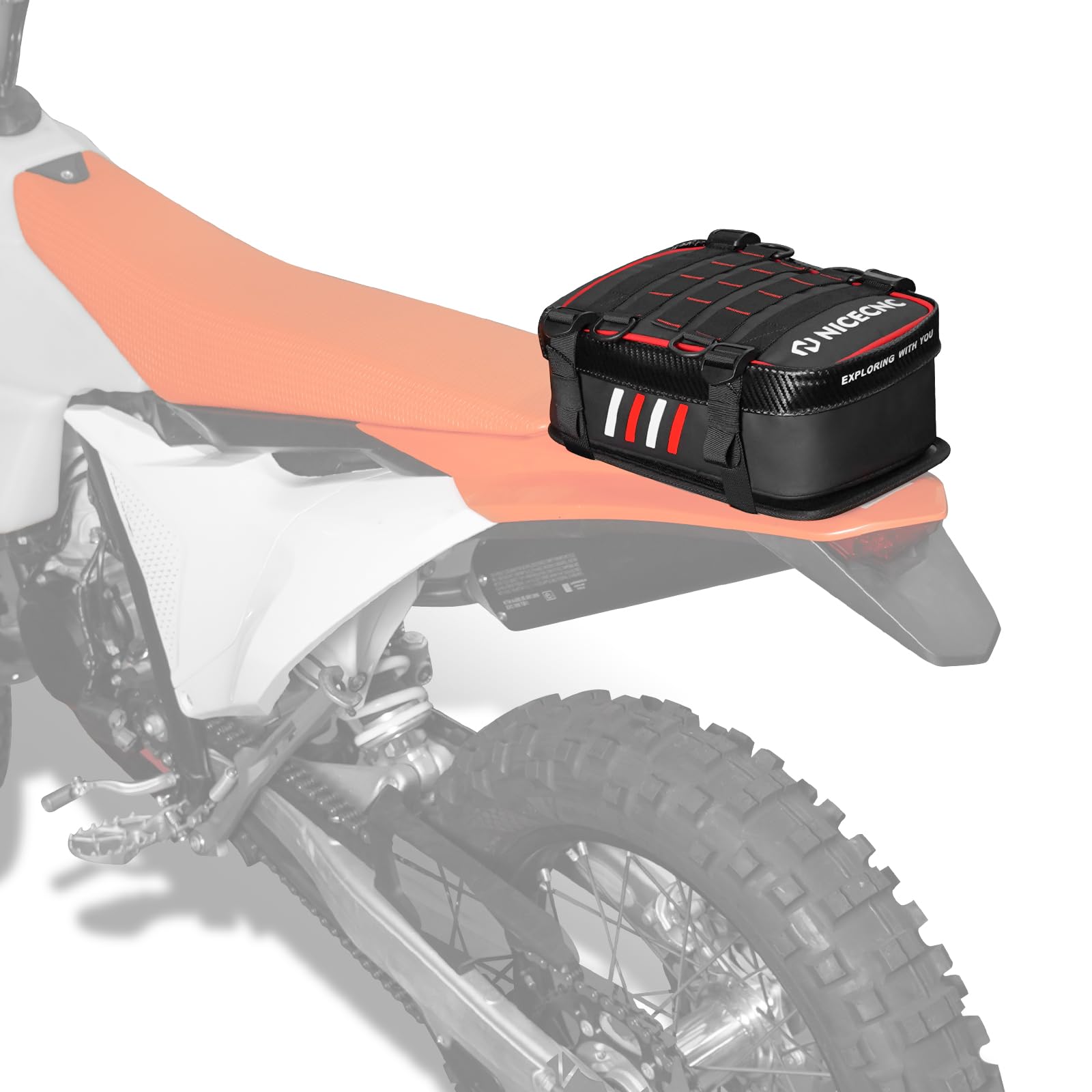 NICECNC Borsa Fender posteriore impermeabile per Dirt Bike Motocross Tool Organizzatore universale