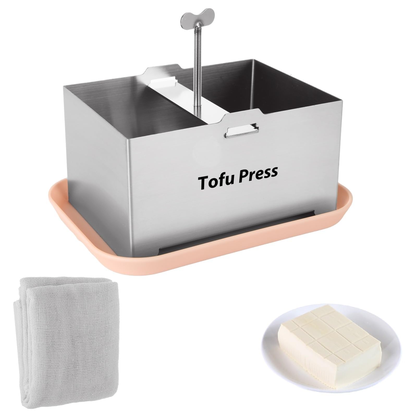 Un kit de presse de presse de tofu de qualité alimentaire en acier inoxydable fabricant de tofu pression réglable pour presse de presse de presse de presse de presse de moule de lave-vaisselle pour