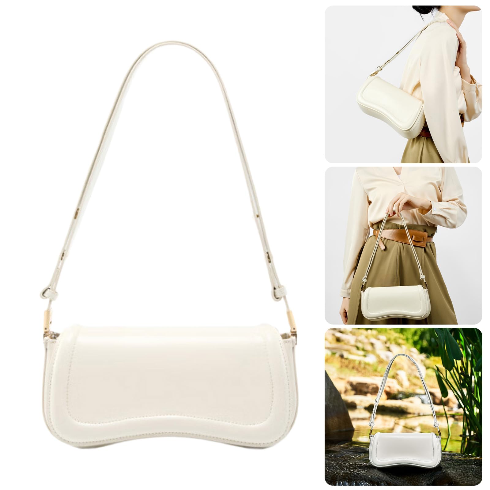 Elegante bolso de mano de piel sintética para mujer, práctico bolso de trabajo, adecuado para compras y reuniones sociales, bolso de mano de moda para mujer