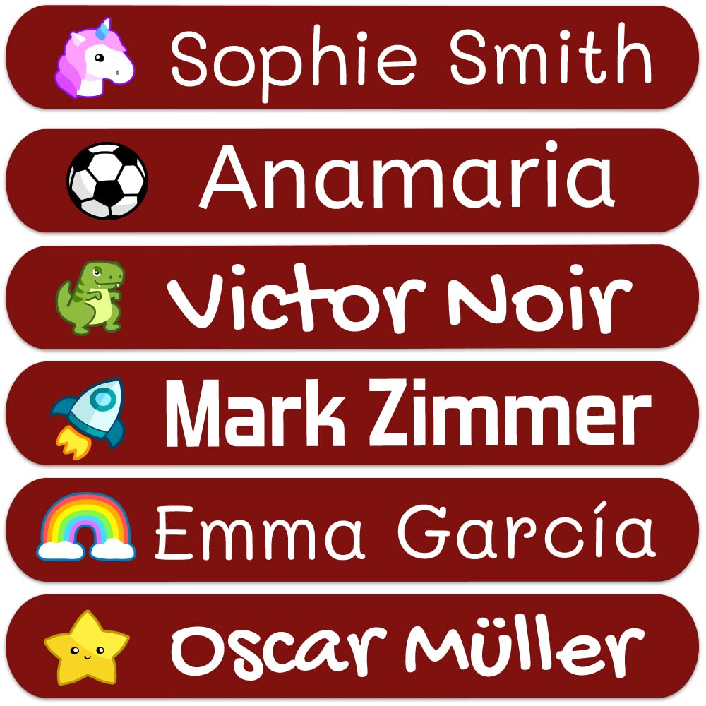 500 Personalized Name Stickers for Children. Adhesive Labels for School, Kindergarten, Books, Toys, and Tupperware. Waterproof Labels Measuring 2.3 x 0.4 in
