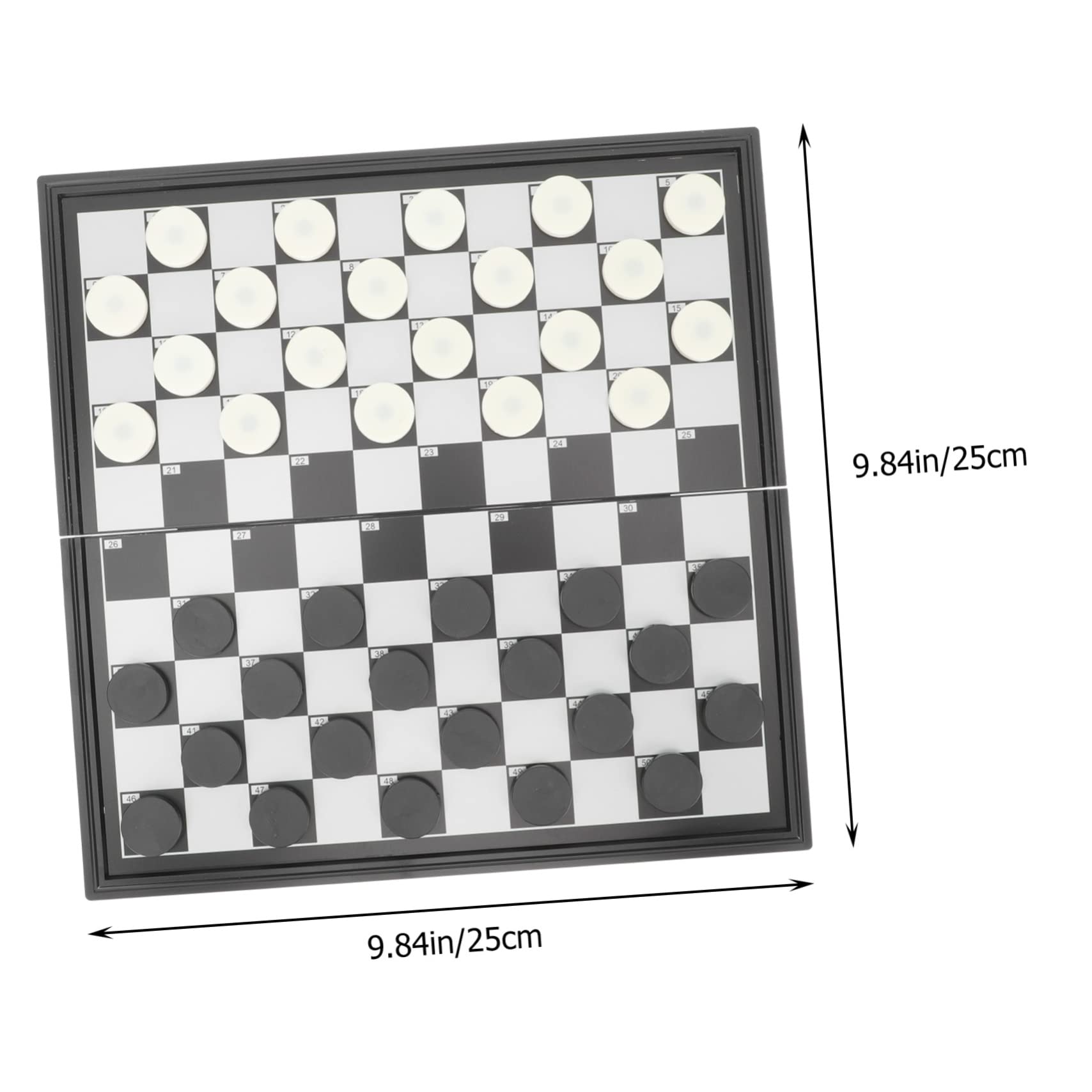 DECHOUS 1 Portable Folding Checkers Game for Travel and Training Lightweight Design Chess Pattern for Students and Game Lovers