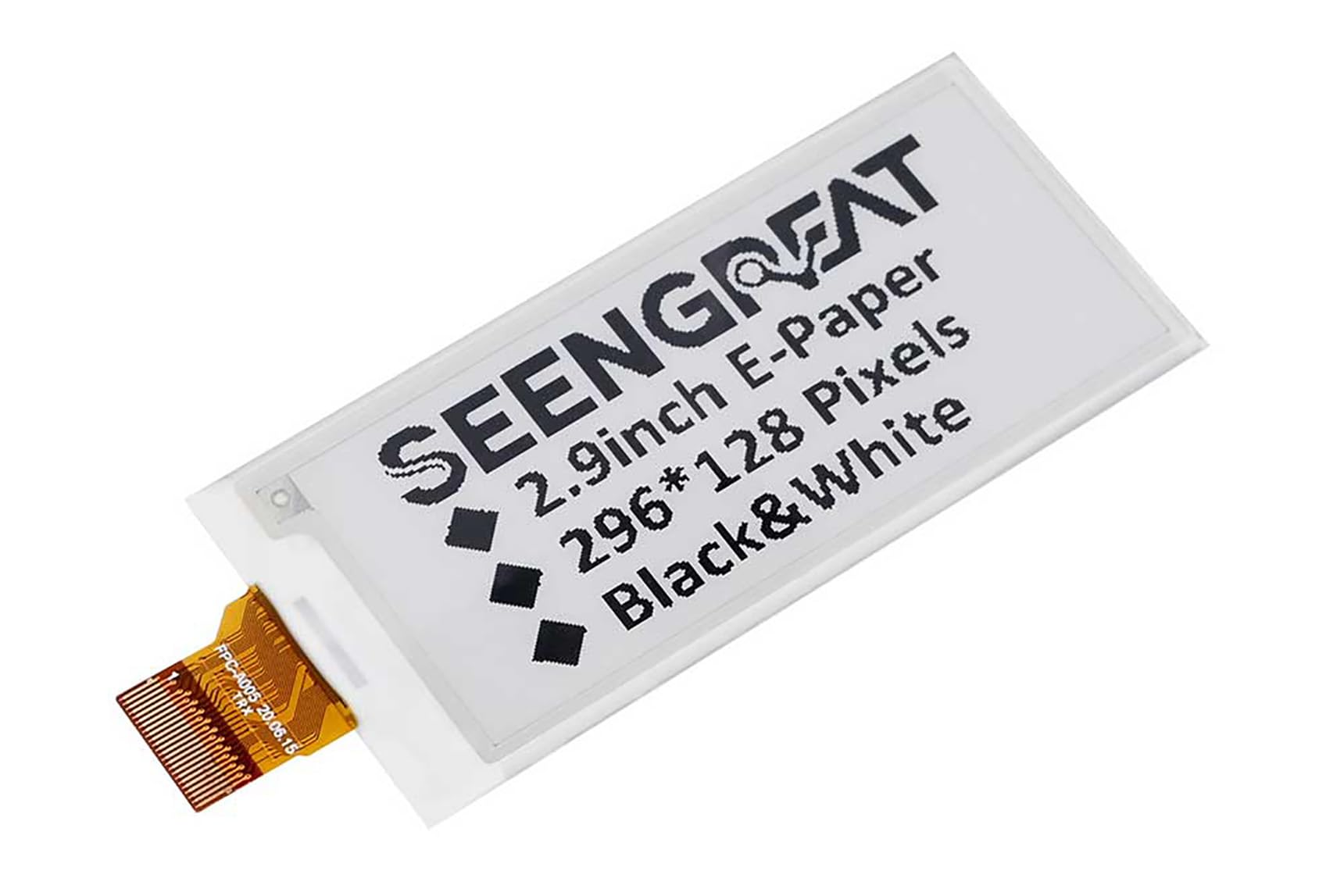 2.9-Inch E-Paper Display Monochrome Raw E-Ink Screen – Fits Raspberry Pi, Compatible with Arduino, Low Power Shelf Labels, Industrial Instruments, Digital Signage, and Electronic Price Tags