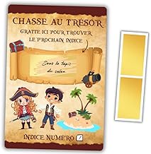 Treasure Hunt for Snack or Birthday Party - Indoor/Outdoor Activity Holiday Games for Children 5-12 Years - Pirate Theme - 10 Customisable Cards + 10 Scratch Tablets