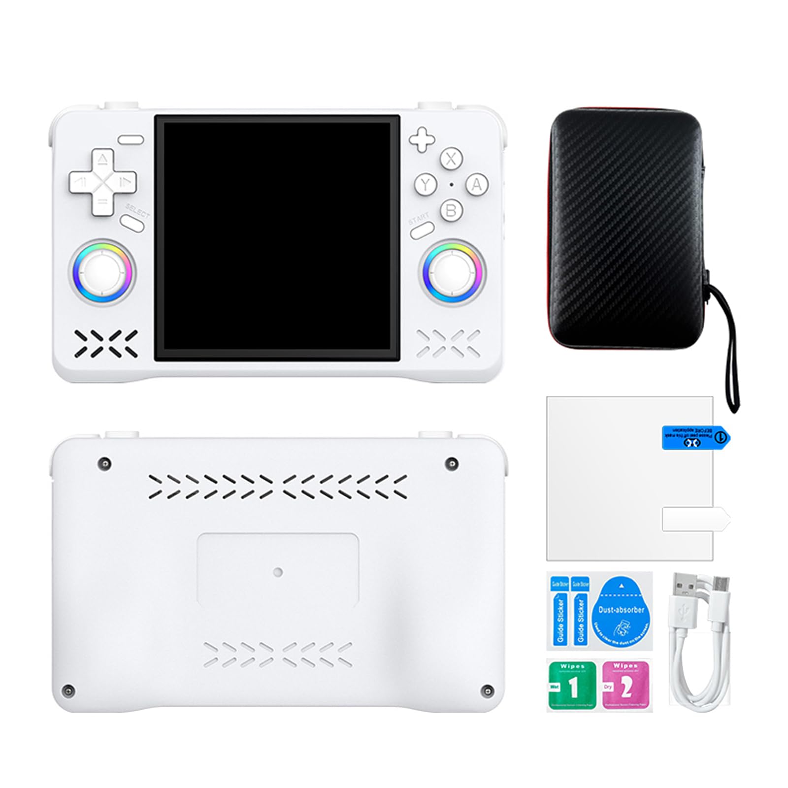XF40H przenośna konsola do gier 4", IPS, 128 GB, Wi-Fi i tryb kooperacji, biała | 720 x 720 IPS, 20+ emulatorów, 22000+ gier, Linux OS, jack 3,5 mm, idealny w podróży