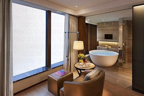 Miniatura 4 de Sugo Lámina de película de vidrio esmerilado de alta calidad de 3 pies x 100 pies, para privacidad en el hogar, dormitorio, baño, bricolaje,