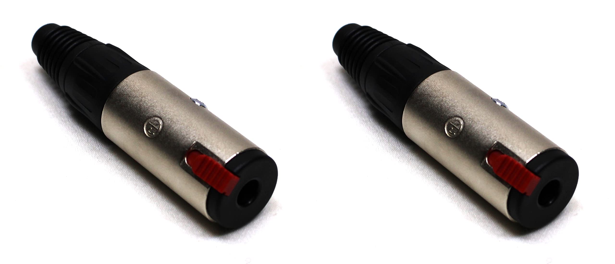 (2) Two Genuine NEUTRIK NJ3FC6-1/4" TRS Stereo/Mono Female Locking Jack Nickel