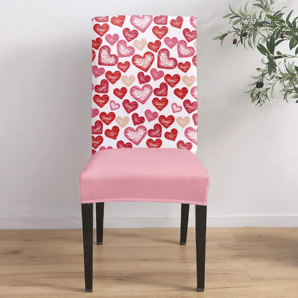Hottest Sales Dining Chair Slipcover Valentine Spandex Removable Stretch Dining Chair Protector Slipcovers Colorful Heart Shapes in Watercolors Hand Drawn Romantic Love Chair Seat Covers Set of 6 One-Day Sale: Up to 60% Off Dining Chair Slipcover Valentine Spandex Removable Stretch Dining Chair Protector Slipcovers Colorful Heart Shapes in Watercolors Hand Drawn Romantic Love Chair Seat Covers Set of 6
