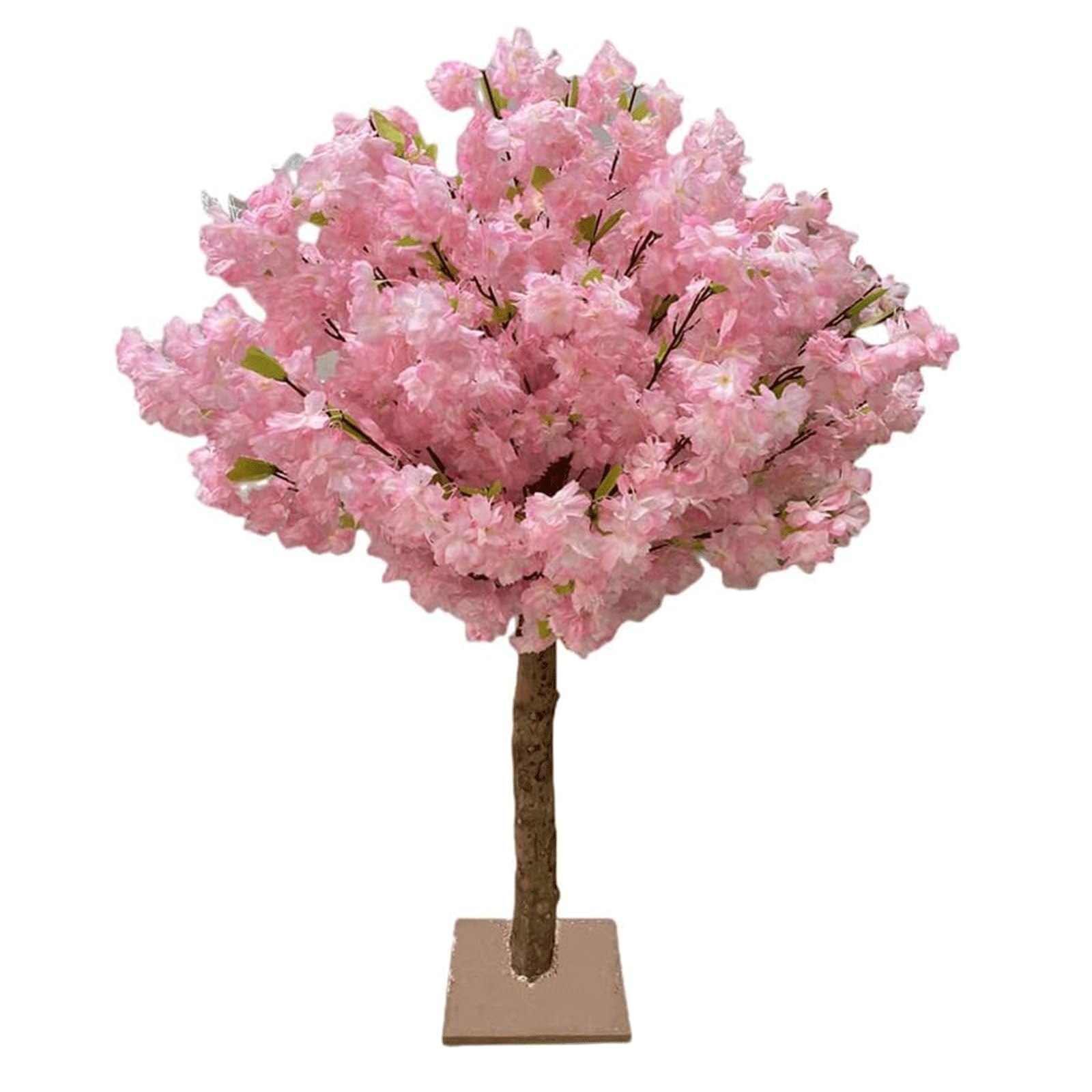 GLJTUO fake tree 120cm/3.9ft Fake Tree Artificial Cherry Blossom Tree With Real Wood Stems Simulation Tree For Indoor Outdoor Artificial Plant Realistic Design,Pink