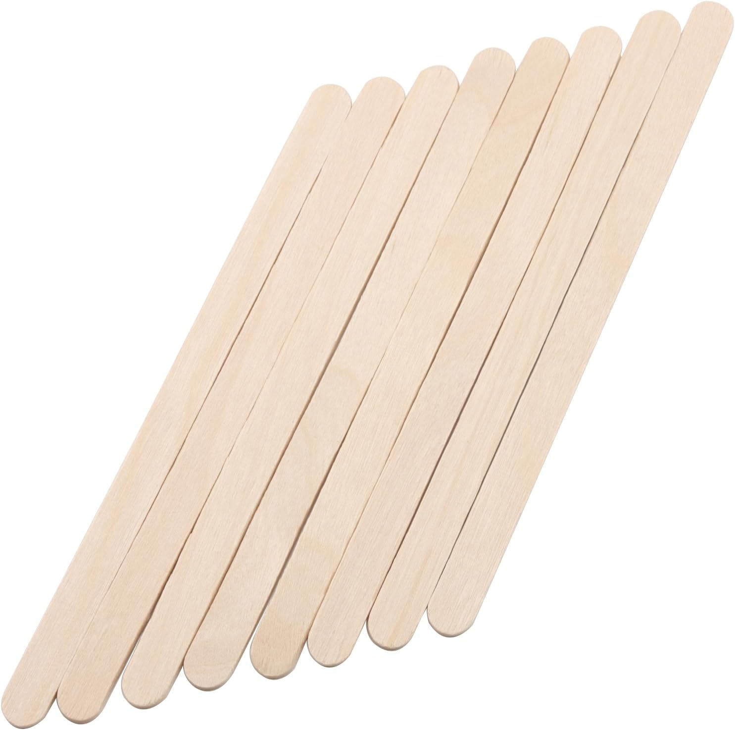 1000 PCS 6 Inch Popsicle Stick, Wood Craft Sticks Bulk, Lollipop Sticks, Ice Cream Popsicle Sticks for Craft Waxing Supplies, 6 x 0.4 x 0.08 Inch
