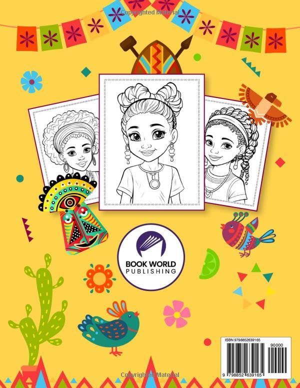 Miniatura 2 de My Beautiful Brown Girl Colouring Book Coloring Pages Especially for Little Brown Girls with Natural Curly Beautiful Hair for Holiday Fun and