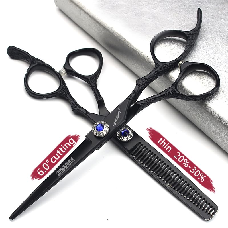 6/7-inch Professional Hair Clippers, Stainless Steel Sharp Hair Clippers, Hairdresser Specific Scissors. (6 inch-2pc-B) - Image 2