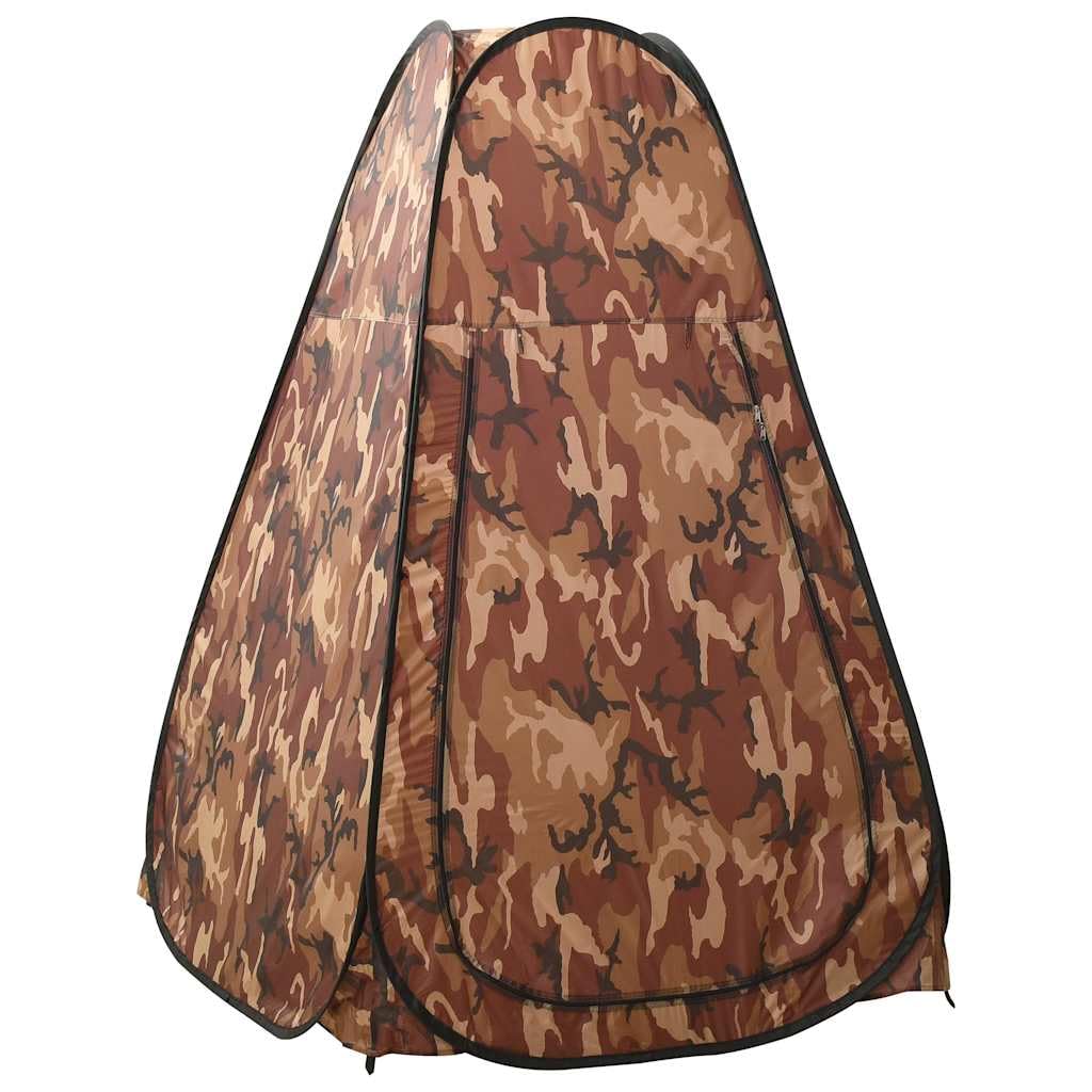 Namiot prysznicowy Pop-Up Camouflage z PA o wymiarach 120 x 120 x 200 cm, przenośny namiot przebieralni z ochroną przed wzrokiem, prysznic kempingowy i prysznic solarny, do ogrodu, na plażę
