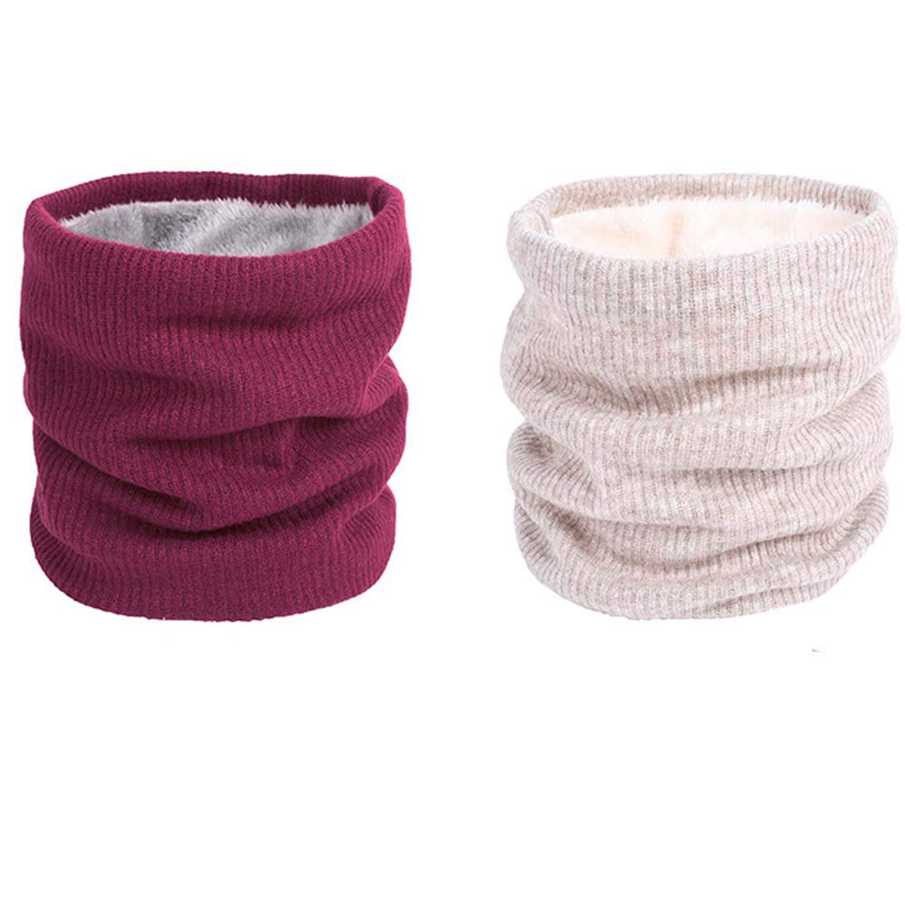 YEKEYI 2Pcs Unisex Winter Warm Scarf Neck Warmer Outdoor riding Scarfs Infinity Knitted Scarves