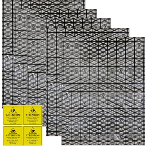 PYEUIFT 30 Piezas Bolsas Antiestáticas De PE 20 x 30 cm, Bolsas De Protección ESD, Con Pegatinas Antiestáticas, Para Proteger Discos Duros, Placas Base, Componentes Electrónicos Y Hardware