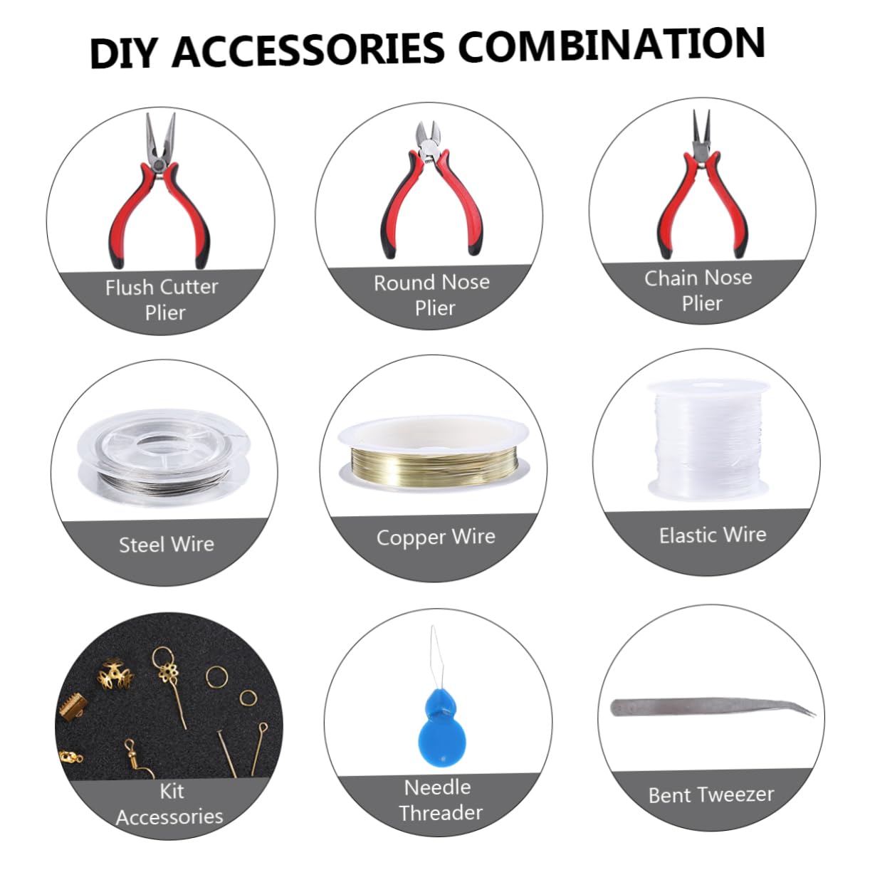 DIYEAH Accessoires Bijoux Création 768 Pièces en Métal, Boîte Or