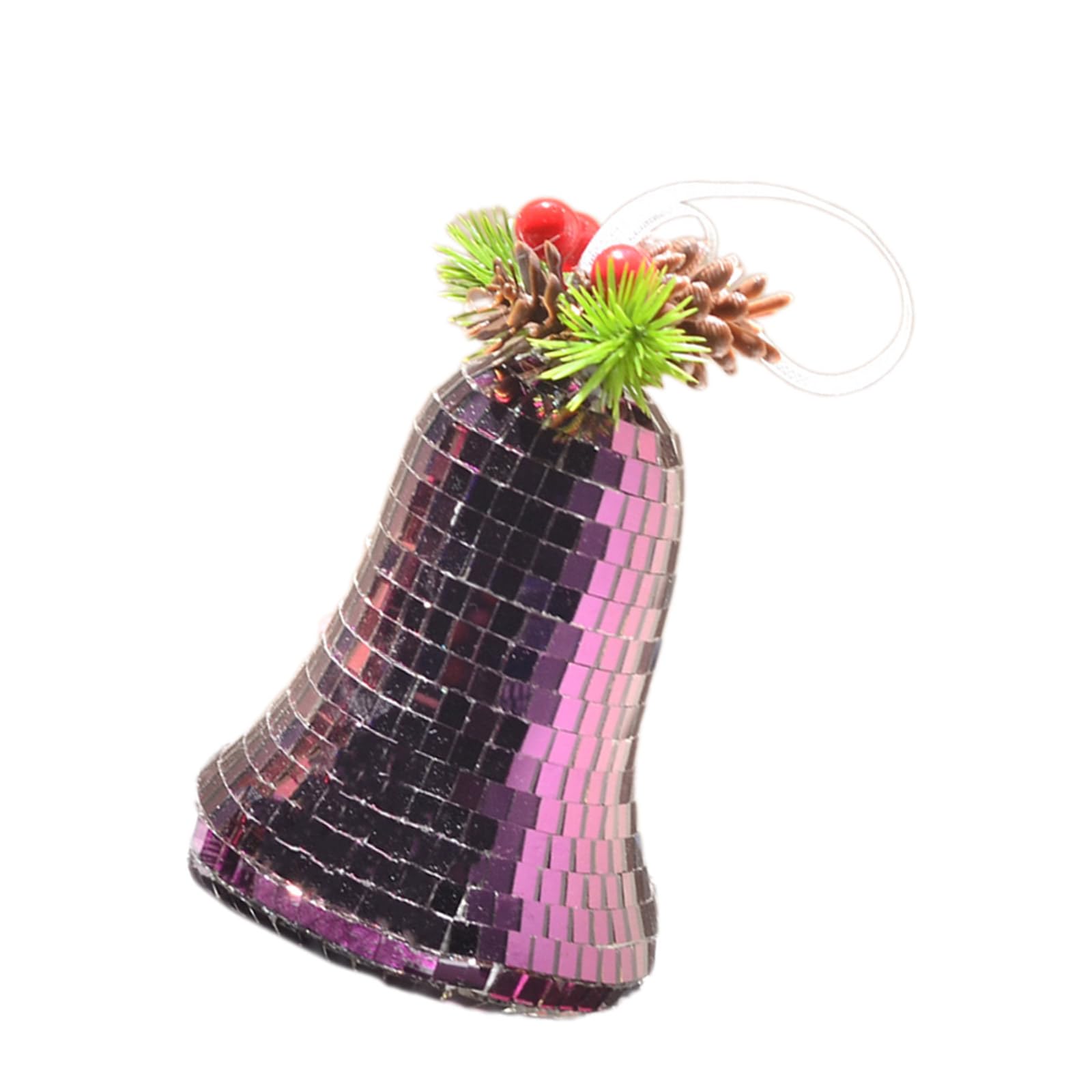 Kalttoy Purple Sparkling Discos Bauble Christmas Hanging Decorations Stylish Festival Accessories Light Reflectings Glass Ornament Party Accessories
