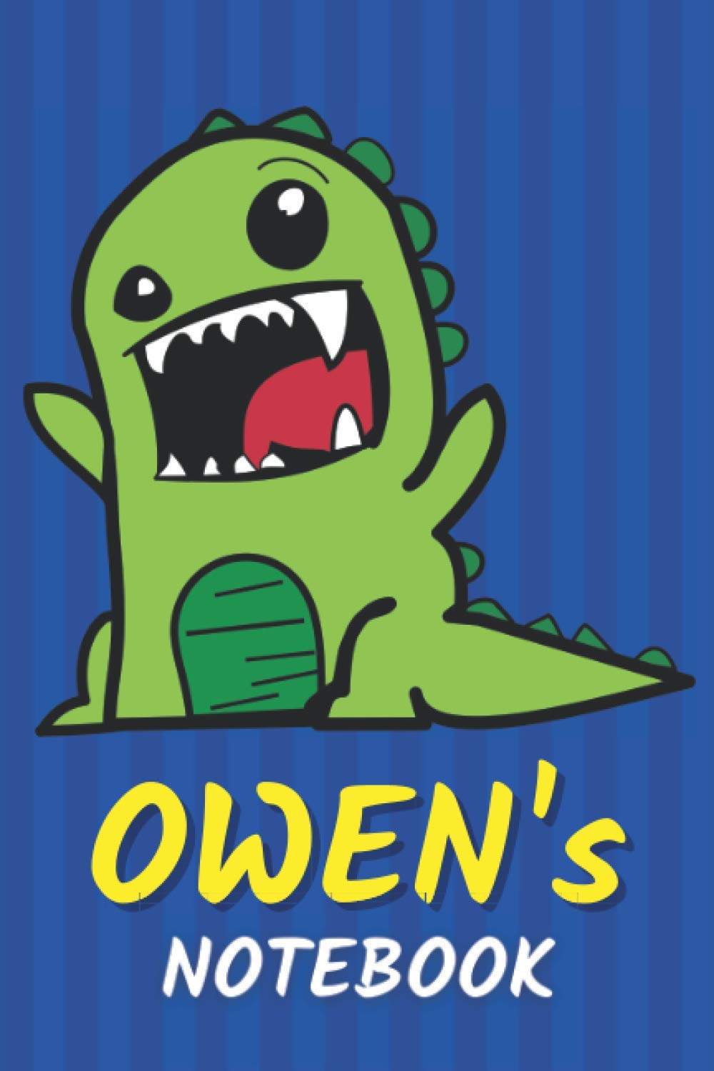 Owen's Notebook: T-Rex Dinosaur Personalized Journal For Owen