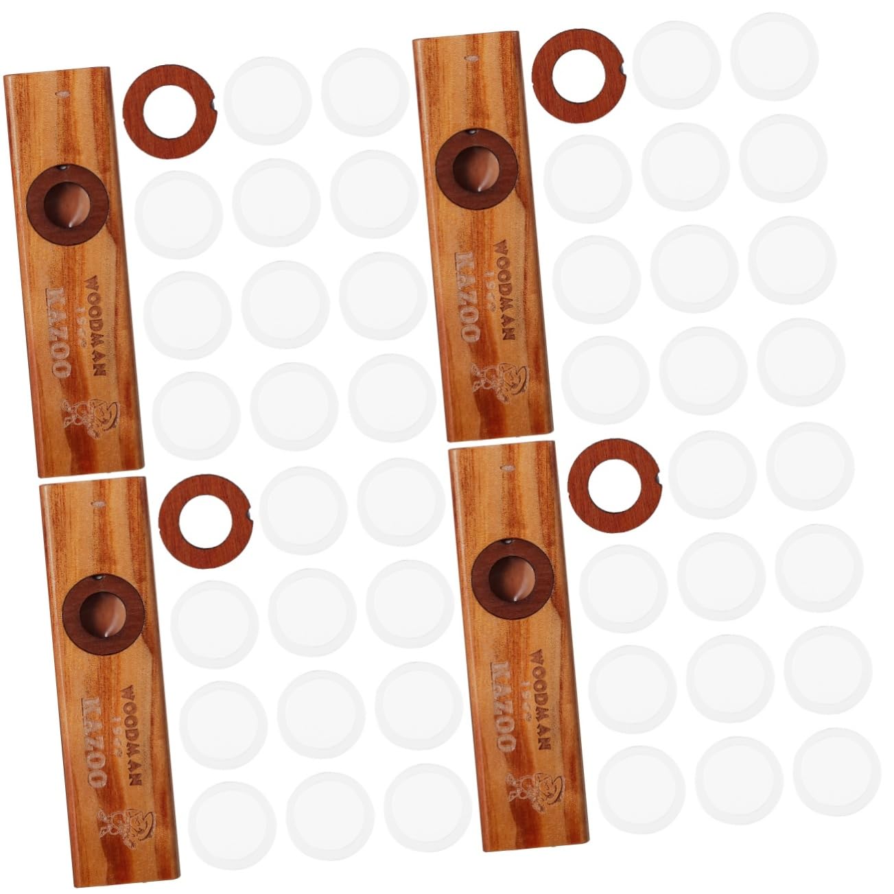 Kazoo en bois lot de 4 idée cadeau enfant pour initiation ukulélé - 8