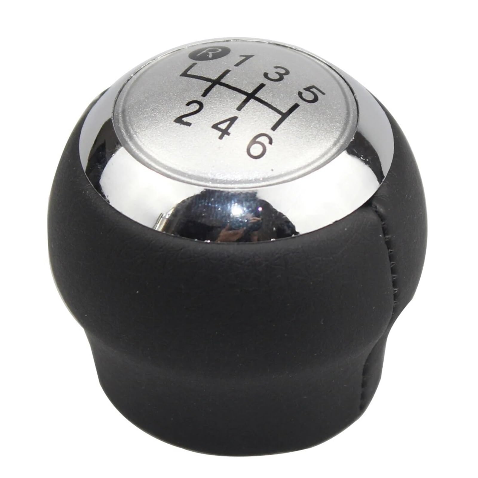 WYLWSHA Shift Gear Knob Cover for Toyota for Corolla for RAV4 for Avensis for Yaris for Verso for Auris 5/6 Speed Car Gear Shift Knob Lever Shifter Stick Handball(Silver 6 Speed)