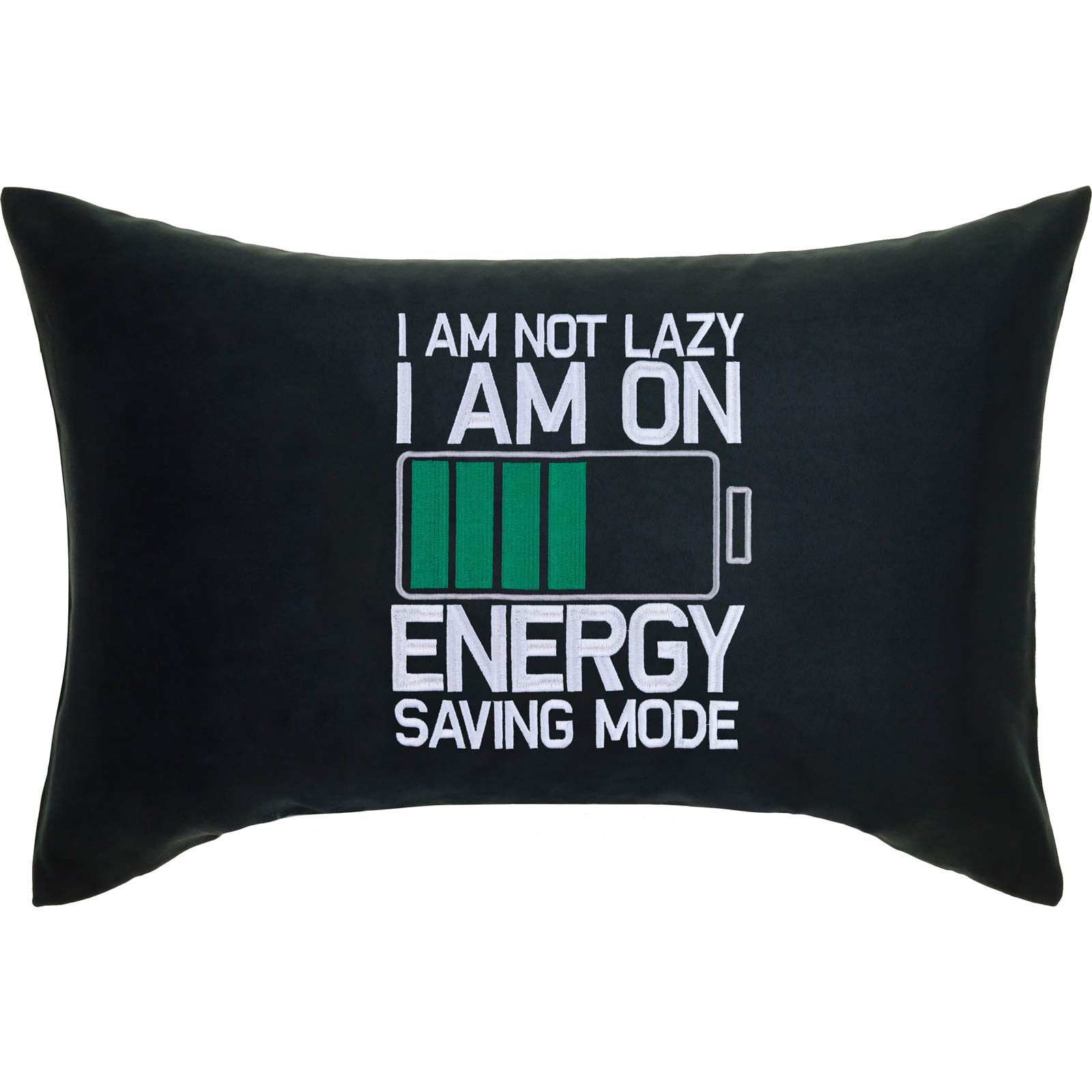 Coussin décontracté Energy Saving Mode 40x60 cm noir avec rembourrage inclus
