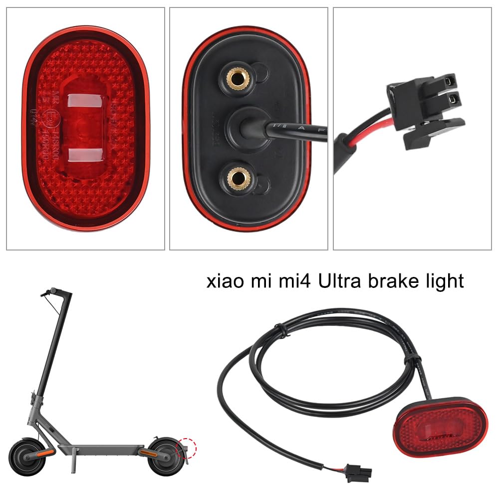 Enquêter arrière pour Xiaomi 4 Pro Scooter électrique, garde-boue, feux arrière, lampe de sécurité, feu stop LED, garde-boue, pièces 4Pro  18