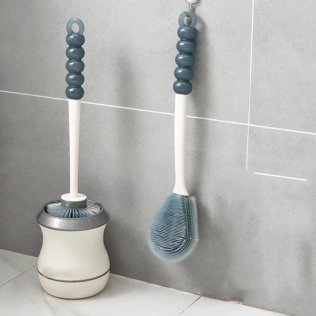 Moderno set di scopino per WC in silicone, supporto creativo in plastica, ecologico, accessori per la casa, design salvaspazio per una facile conservazione