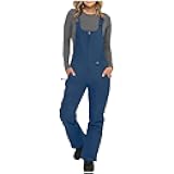 Womens Snow Bibs Pants Insulated Snowboard Skiing Overalls Winter Warm Zip Up Waterproof Adjustable Strap Jumpsuits