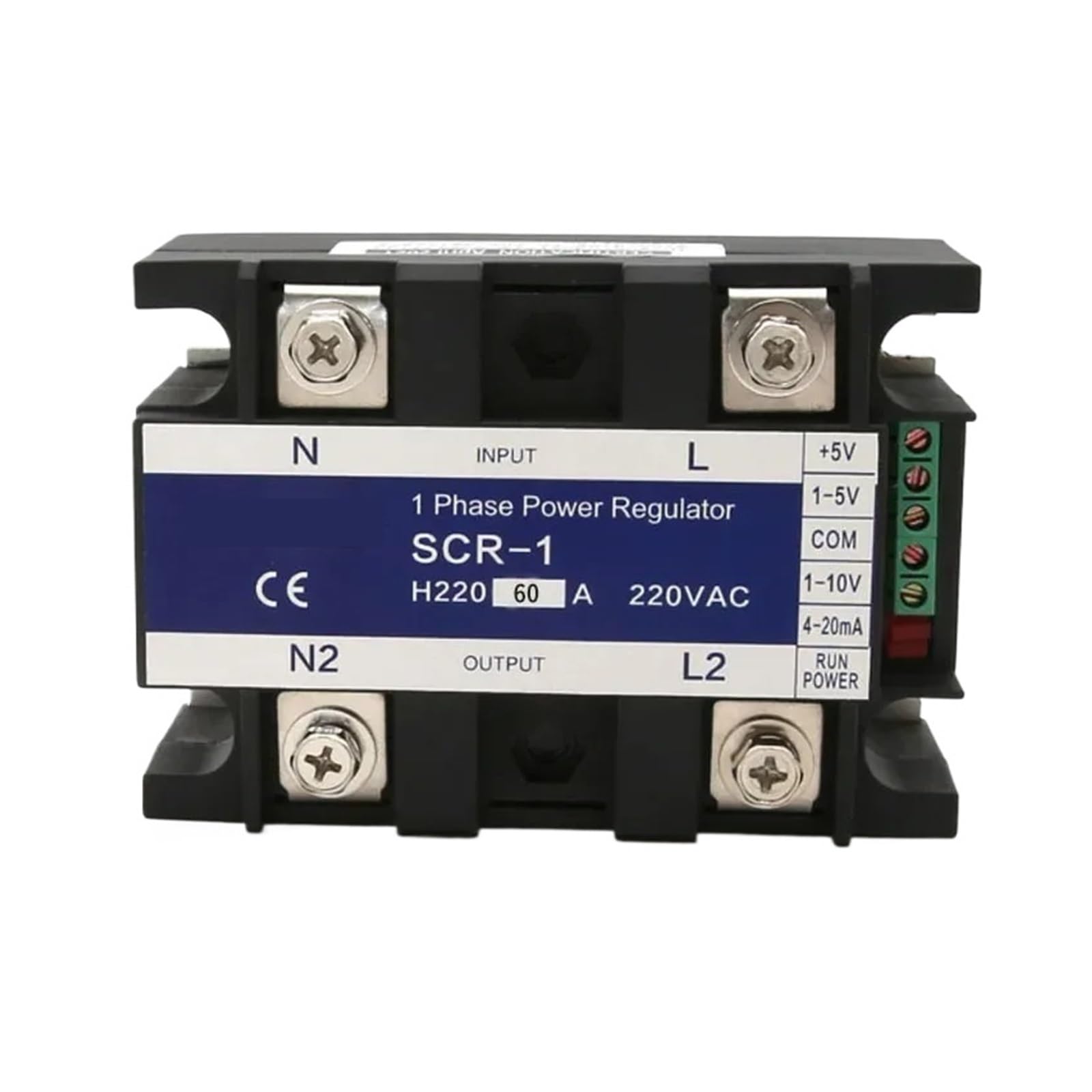 ZVQYSGIW 60A SCR-60A,Single-phase Voltage Regulator Power Controller Module 0-10V 4-20mA 1-5V
